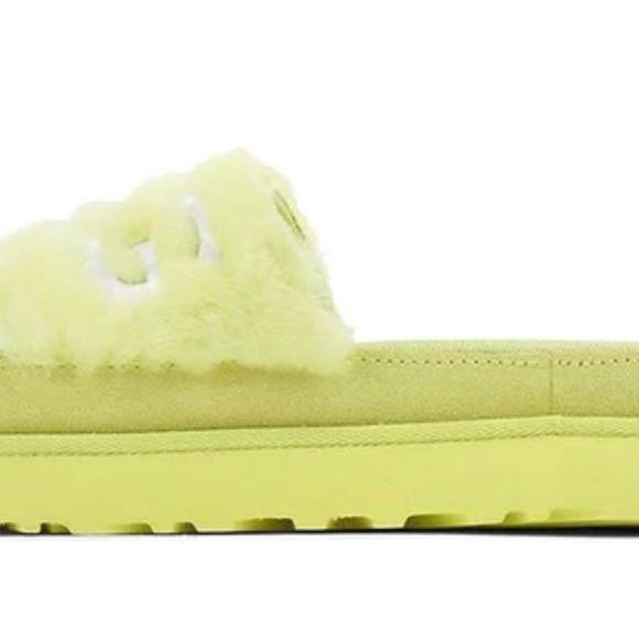 UGG Laton Fur Slide SZ 7 BRAND NEW 💛⭐️🌻🌝 - Picture 6 of 10